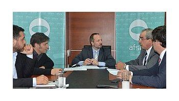 Martín Sabbatella recibió en el Afsca al presidente del Tribunal de Tasaciones de la Nación, Daniel Martín, y al viceministro de Economía, Axel Kicillof.