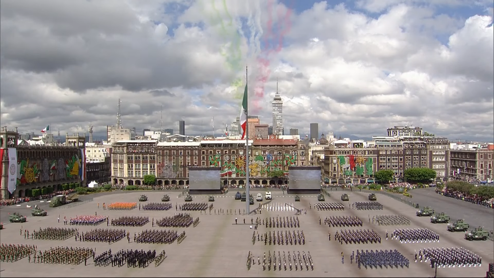 El Desfile Militar en el Zócalo CDMX.