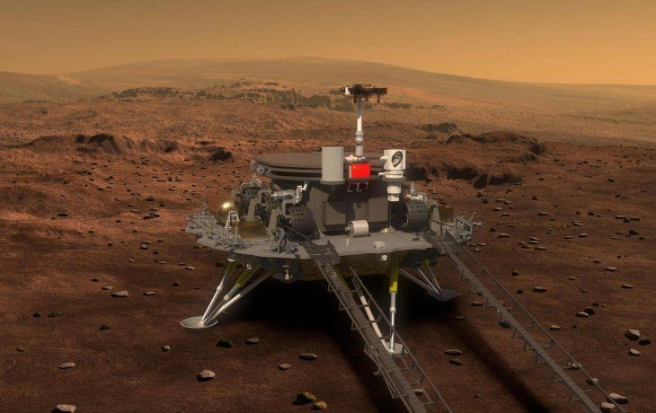 China aterrizó su robot en Marte 