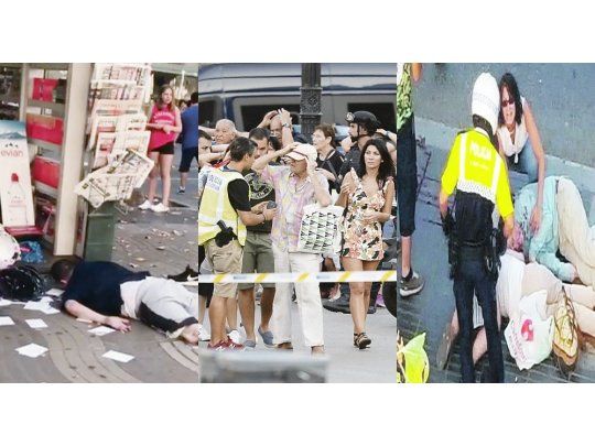 PÁNICO. El atentado se produjo entre las 16.30 y las 17 horas, uno de los momentos más concurridos de La Rambla de Barcelona. Fuentes oficiales informaron que entre los muertos y heridos contabilizaron a personas procedentes de 18 nacionalidades. Las autoridades recomendaron a quienes estén en la ciudad permanecer al resguardo.