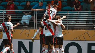 El primero, adentro. River festejó en el debut en el Mundial de Clubes.