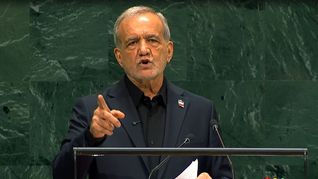 Masud Pezeshkian defendió el fortalecimiento militar y tecnológico de Irán durante su discurso ante la Asamblea General de la ONU. Masud Pezeshkian defendió el fortalecimiento militar y tecnológico de Irán durante su discurso ante la Asamblea General de la ONU.