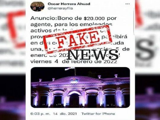 En las últimas horas se viralizó una captura&nbsp; sobre una supuesta publicación del mandatario provincial, donde confirmaba el pago de $20.000 de bono.