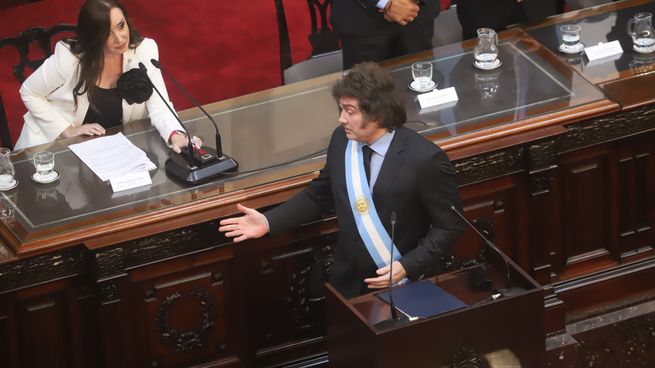 El intercambio entre Milei y Villarruel al finalizar la sesión en el Congreso.