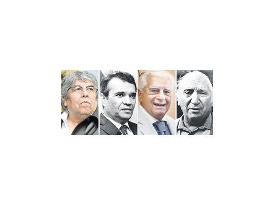 Hugo Moyano, Herminio Iglesias, Antonio Cafiero, Lorenzo Miguel