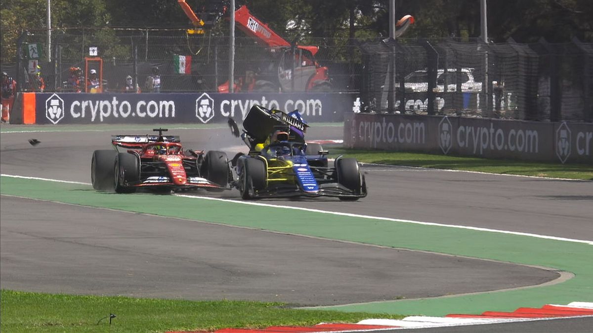 The spectacular accident of Alex Albon, Franco Colapinto’s teammate, in the Mexican GP