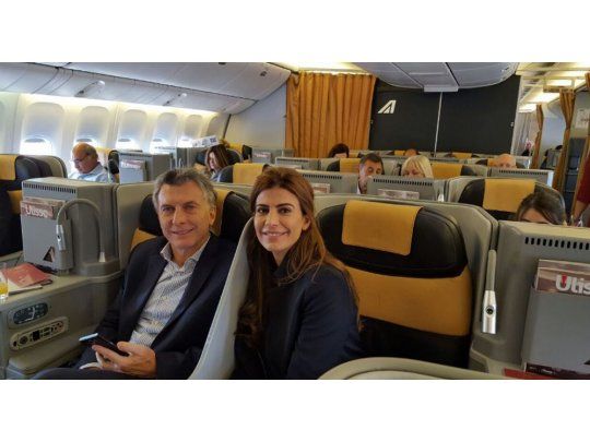 El Presidente Macri junto a Juliana Awada