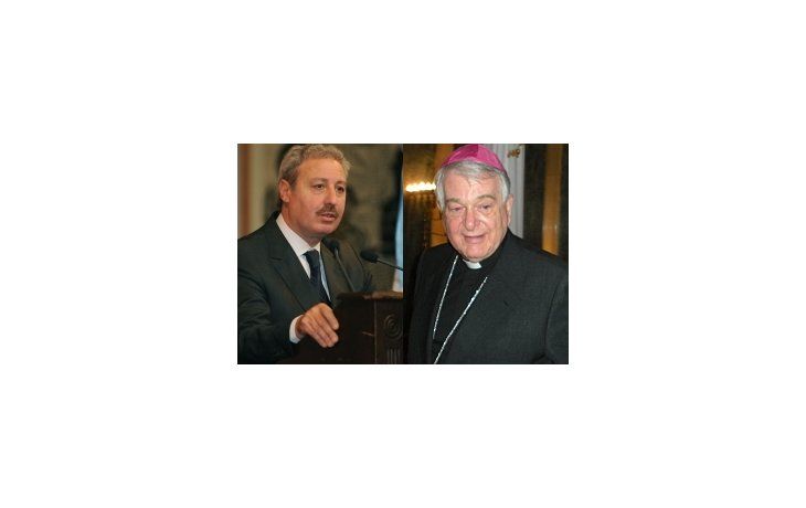 ámbito.com | El secretario de Culto de la Nación, Guillermo Oliveri y el nuncio apostólico Emil Paul Tscherrig.