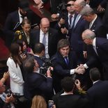 Javier Milei en la apertura de sesiones ordinarias del Congreso. Javier Milei en la apertura de sesiones ordinarias del Congreso.