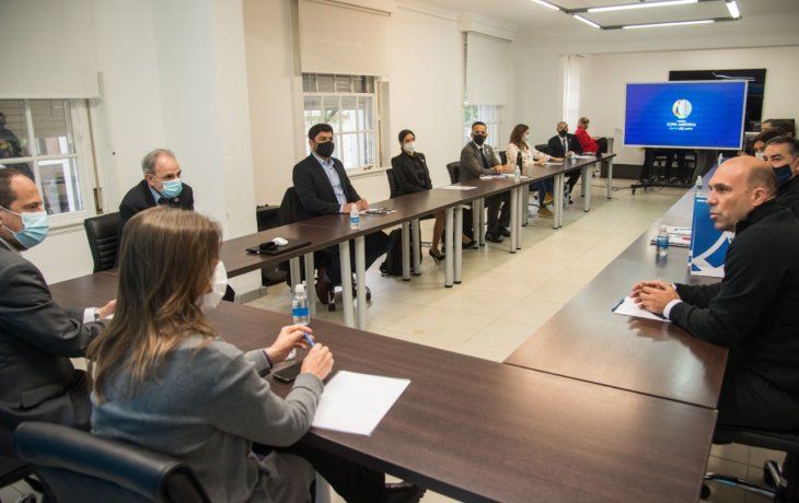 Dirigentes de AFA y Conmebol se reunieron con la ministra de Seguridad de Argentina para diagramar la Copa América 2021.