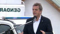 Sergio Massa en el acto en Rosario.
