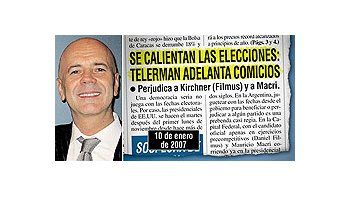 ámbito.com | Jorge Telerman (izquierda). Ambito Financiero anticipó ya el 10 de enero pasado que eljefe de Gobierno porteño adelantaría las elecciones locales (derecha).