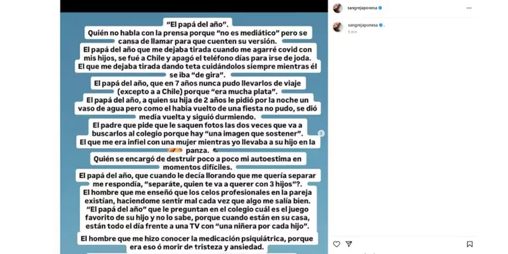 China Suárez exploded against Benjamín Vicuña and accused him of an unfaithful and addict