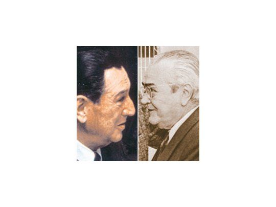 Juan Perón y Ricardo Balbín