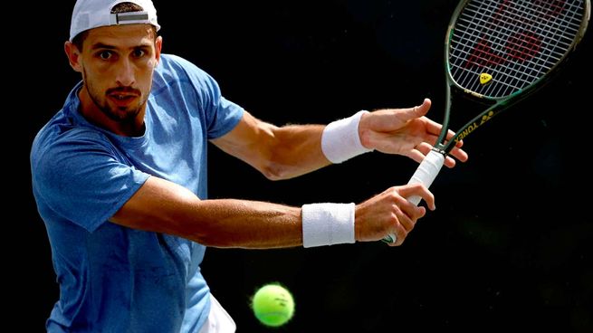 Cachín jugó un buen partido ante Norrie, pero quedó eliminado en Viena.