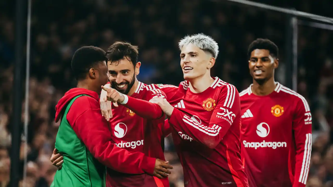 Garnacho marcó el segundo tanto de la goleada de Manchester United.