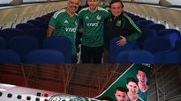 Mikel Arriola, Comisionado de la FMF, en la presentación del avión que trasladará a la Selección Mexicana durante el Mundial.