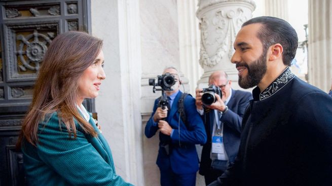 Bukele y Villarruel en el Senado.&nbsp;