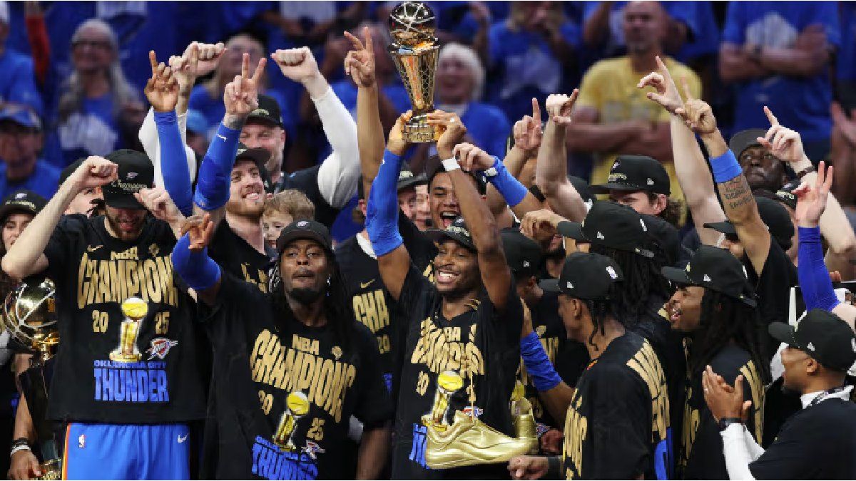 Oklahoma City Thunder became NBA champion for the first time in its history after winning Indiana Pacers