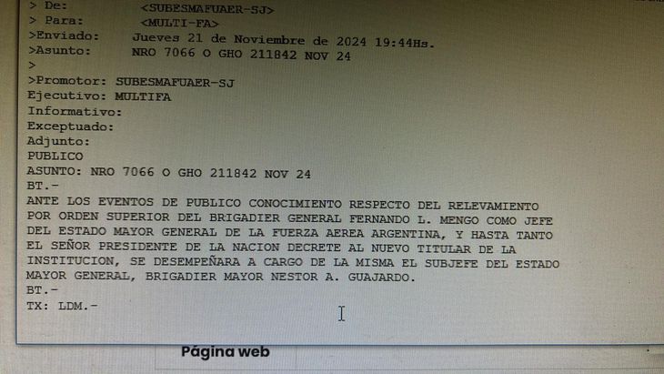 El radiograma interno que empoderaba al brigadier mayor Néstor Guajardo El radiograma interno que empoderaba al brigadier mayor Néstor Guajardo