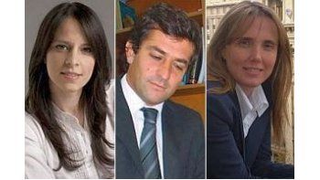 Soledad Martínez, Christian Gribaudo y Gladys González