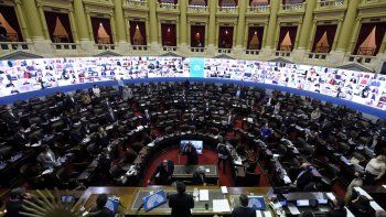 Sesi&oacute;n virtual en la C&aacute;mara de Diputados.