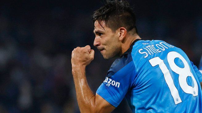 Primer grito. Giovanni Simeone marcó su primer gol de la temporada en Napoli.&nbsp;