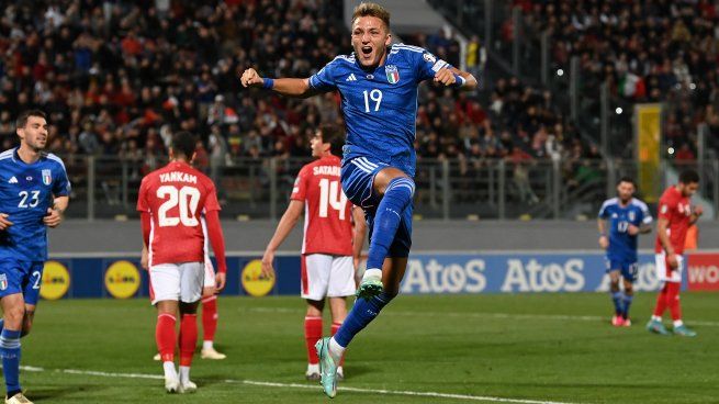 Dos de dos. Segundo gol de Mateo Retegui en igual cantidad de partidos con la selección italiana.