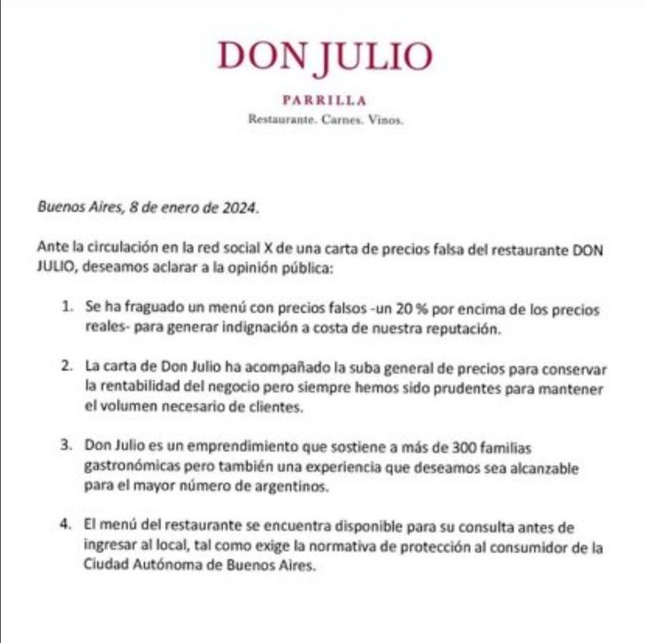 No es sólo Don Julio: la otra parrilla argentina que fue elegida entre las  mejores del mundo - El Cronista