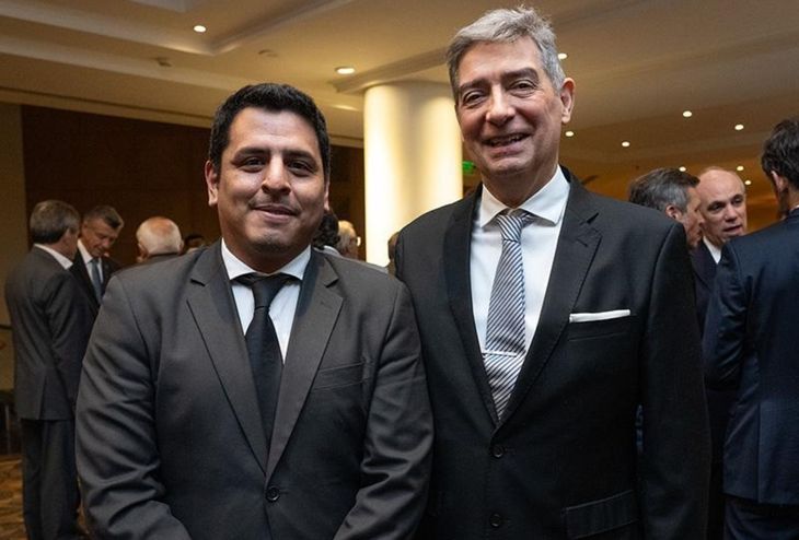 El director de Ámbito Financiero, Gabriel Morini, junto al titular de la Corte Suprema de Justicia, Horacio Rosatti. El director de Ámbito Financiero, Gabriel Morini, junto al titular de la Corte Suprema de Justicia, Horacio Rosatti. 