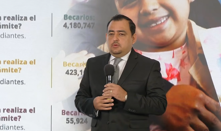 Julio León en la Mañanera de este lunes. Julio León en la Mañanera de este lunes.