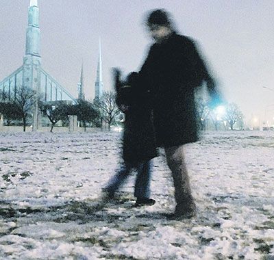 La nieve fue una curiosidad para los porteños.