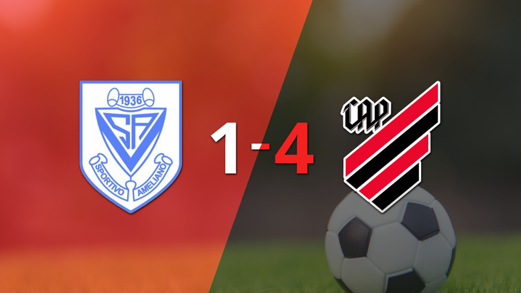 Doblete de Gonzalo Mastriani en la goleada de Athletico Paranaense frente a Sp. Ameliano