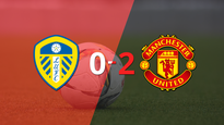 manchester united vencio por 2-0 a leeds united como visitante