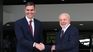 The head of the Spanish Government, Pedro Sánchez, and the president of Brazil, Lula da Silva, in their meeting at the Planalto Palace. The head of the Spanish Government, Pedro Sánchez, and the president of Brazil, Lula da Silva, in their meeting at the Planalto Palace.