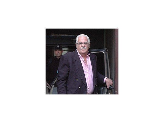 Carlos Carrascosa, esta mañana cuando ingresaba a los tribunales de San Isidro.
