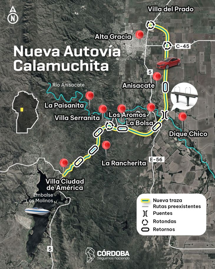 El tramo que recorre la nueva autovía. El tramo que recorre la nueva autovía.