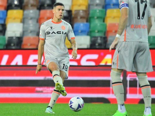Goleador. Nehuén Pérez marcó por duplicado en el triunfo de Udinese por Copa Italia. 