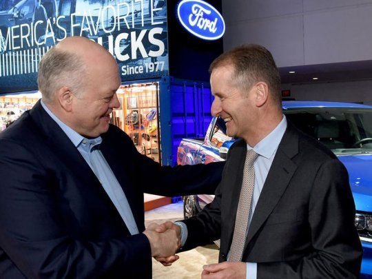 Jim Hackett y Herbert Diess, directores generales de Ford y VW.