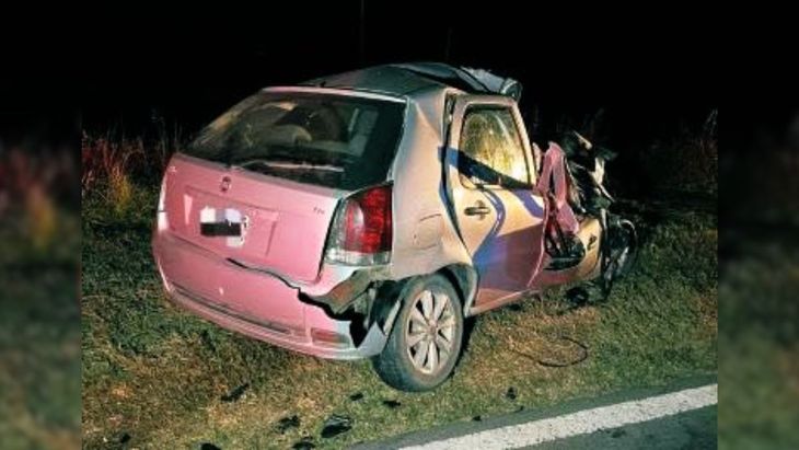 El Fiat Palio en el que circulaba Carlos Achetoni.