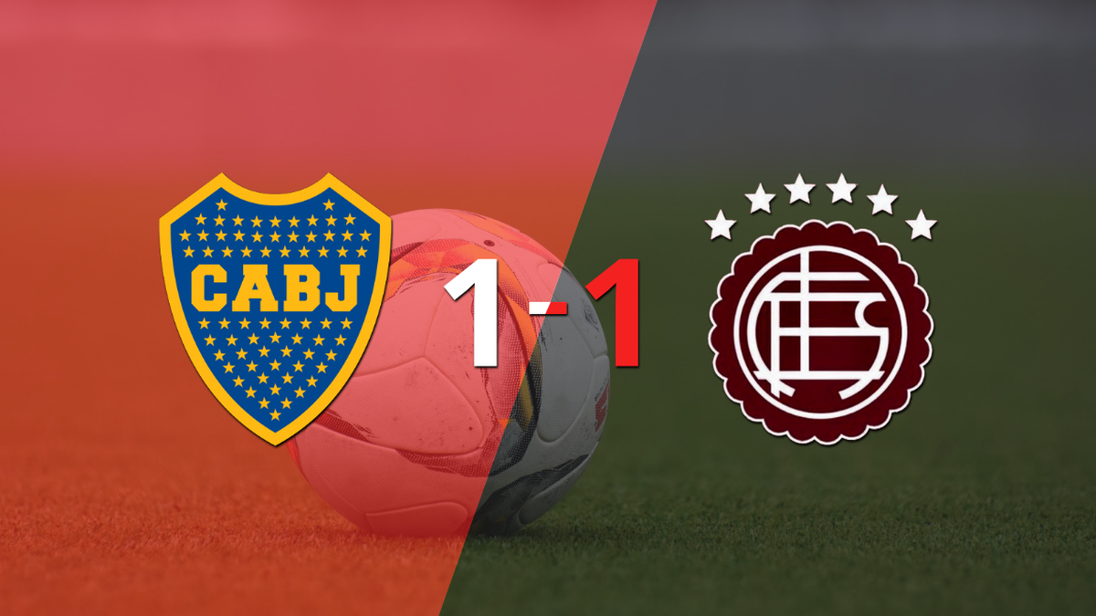Distribution of points in the 1-1 draw between Boca Juniors and Lanús