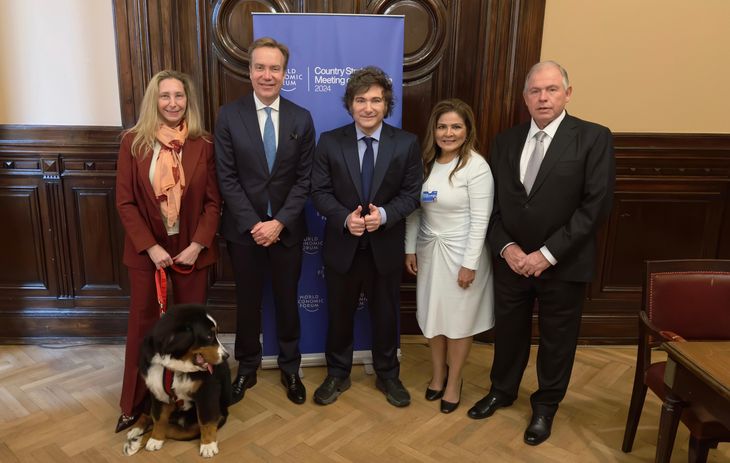 Javier Milei disertó en el marco de un evento del Foro Económico Mundial en Buenos Aires. Javier Milei disertó en el marco de un evento del Foro Económico Mundial en Buenos Aires.