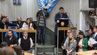 Claudio Vidal, en la Legislatura de Santa Cruz.&nbsp;