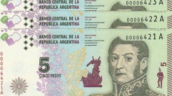 adios a los billetes de 5 pesos: bcra anuncio que saldran de circulacion