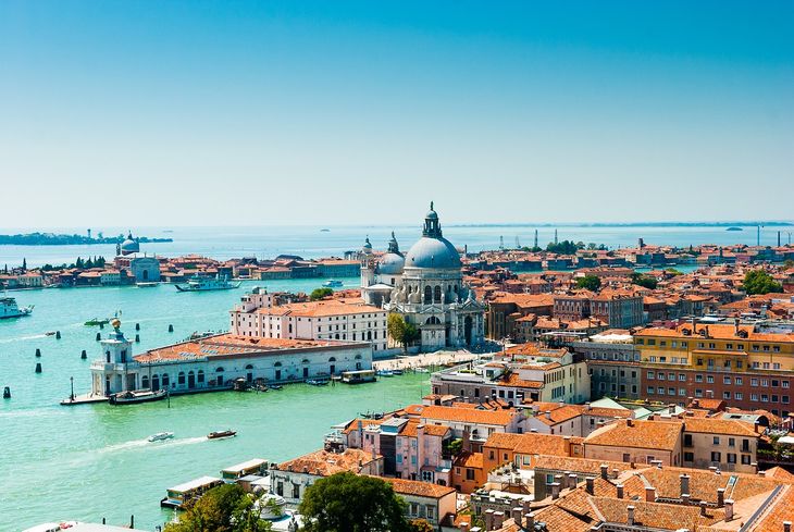 Venice is located in the northeast of Italy. Venice is located in the northeast of Italy.