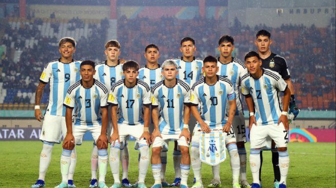 La selección argentina Sub-17 en el Mundial.