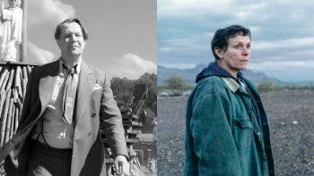 candidatos. Gary Oldman en “Mank”, de David Fincher, y Frances McDormand en “Nomadland”, de Chloé Zhao.