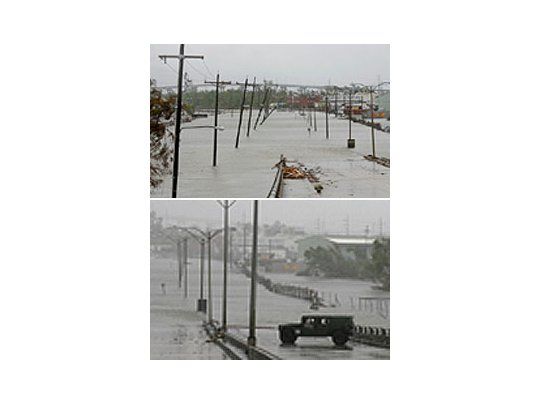 Las lluvias inundaron nuevamente las calles de la devastada Nueva Orleáns.