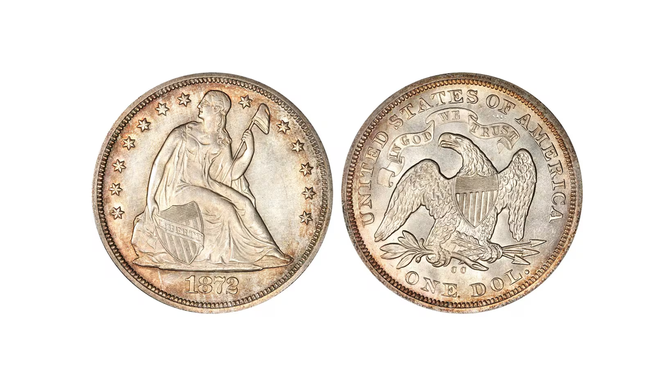 Moneda Seated Liberty 1872.