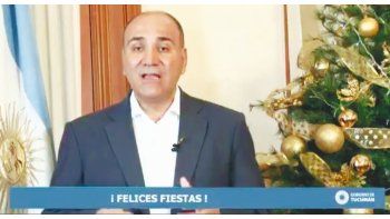 Escenario. “Quedan muchos desafíos por delante”, remarcó el tucumano justicialista Juan Manzur en su mensaje navideño en formato video.